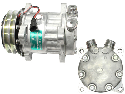 Compresor Aer Condiționat ORIGINAL SANDEN SD7H15, 2GA, 125mm, 12V ❄️ - imagine 3