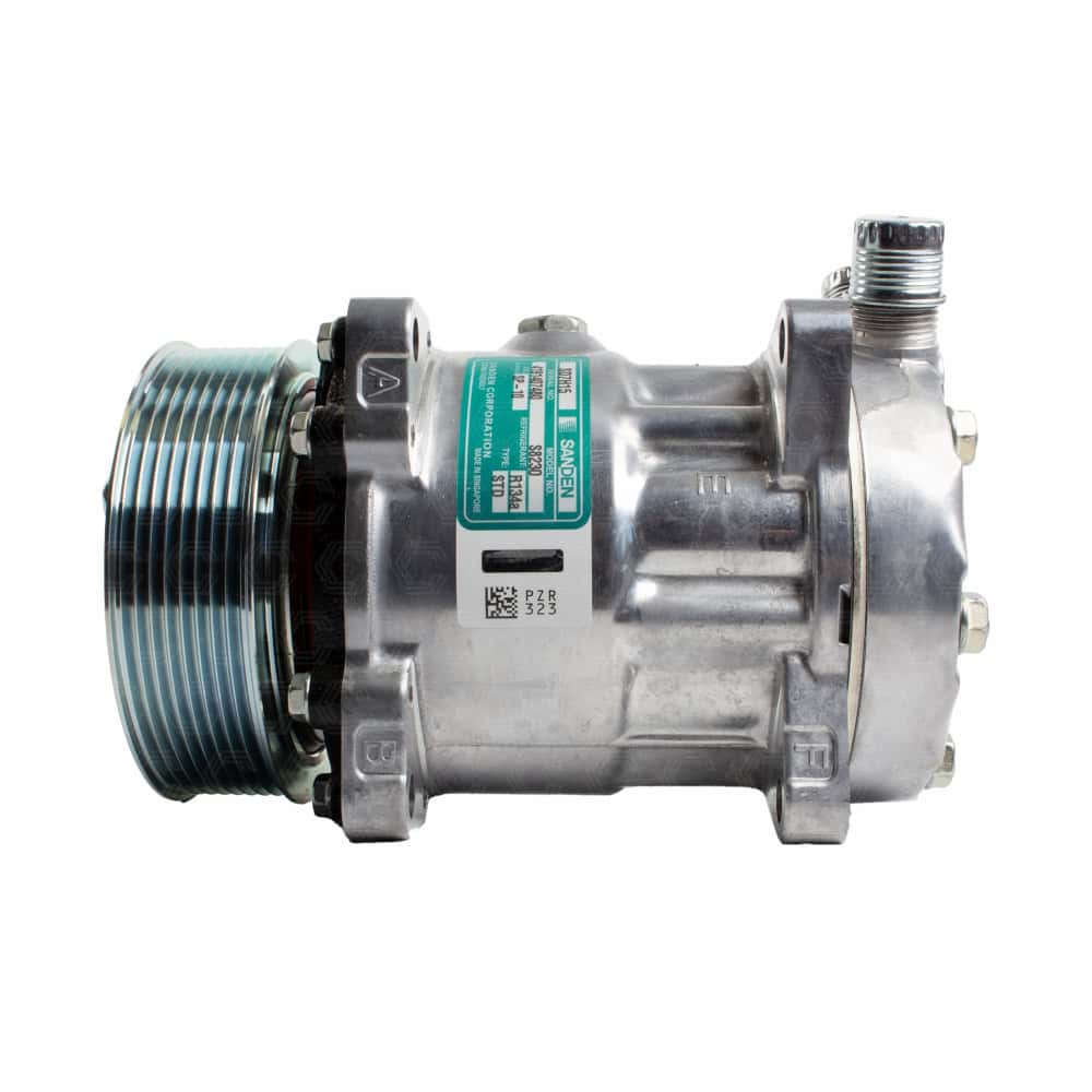 COMPRESOR SANDEN SD7H15, PV8, 119MM, 12V, O-RING VERTICAL - imagine 2