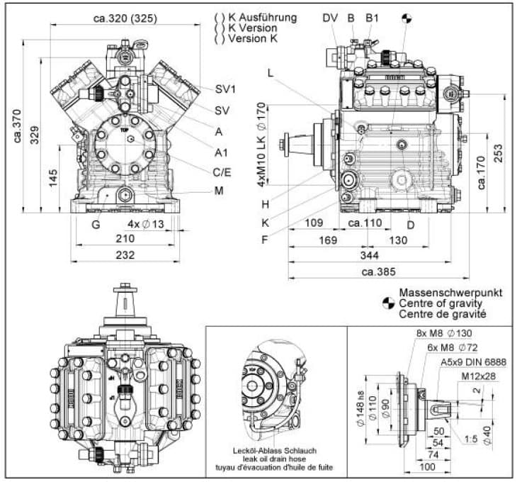 Compresor Aer Condiționat ORIGINAL BOCK FKX40/655 K – Pentru Autocare și Unități Frigorifice - imagine 2