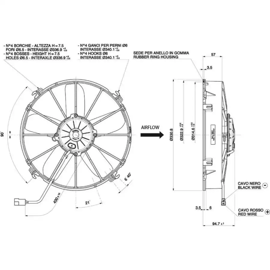 Ventilator Axial SPAL VA01-AP6/LD-36A 12V Pull (Aspirant) - imagine 3