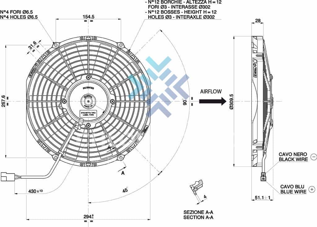 Ventilator Axial SPAL VA09-BP12/C-27A (Aspirant) 24V - imagine 2