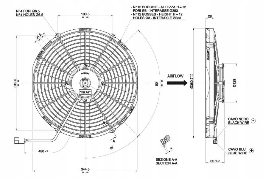 Ventilator Axial SPAL VA13-AP9/C-35A (12V) – ASPIRANT - imagine 2