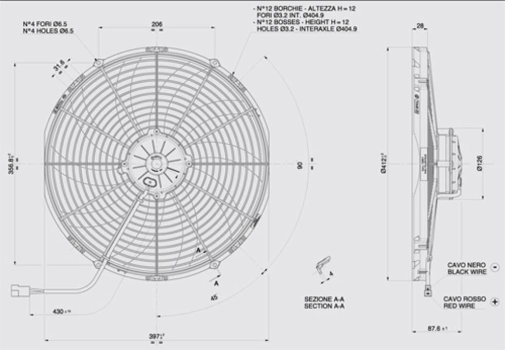 Ventilator axial SPAL VA18-AP71/LL-59A (12V) – Performanță Long Life - imagine 2