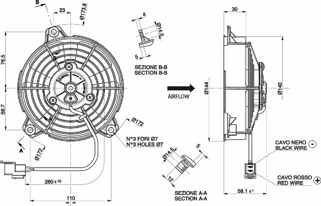 Ventilator Axial SPAL VA37-A101-46A 12V Aspirant - imagine 3