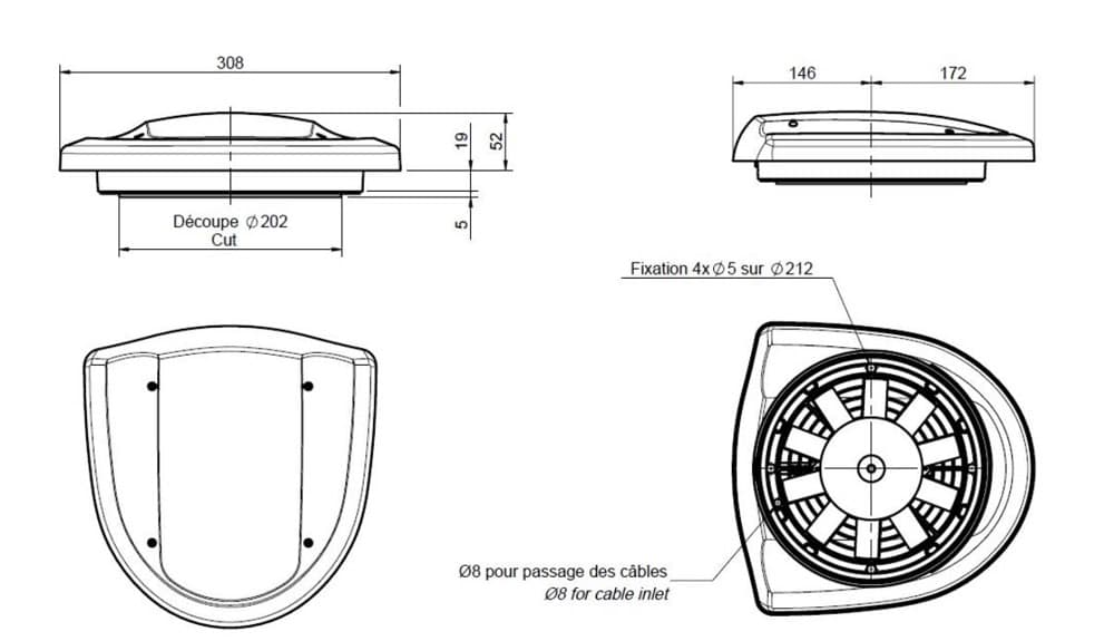 Ventilator de Plafon 24V – Model Ultra-Silențios - imagine 2
