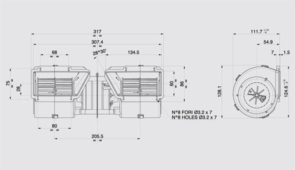 Ventilator cu Tambur Dublu SPAL 005-B46-02 – Confort și Putere - imagine 2