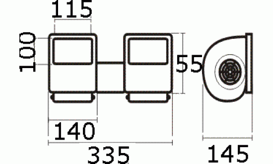 Ventilator cu Tambur Dublu SPAL 009-B40-22  /  24V - imagine 2