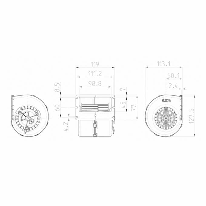 Ventilator cu Tambur Simplu SPAL 008-B100-93D – Fiabilitate la 24V - imagine 4