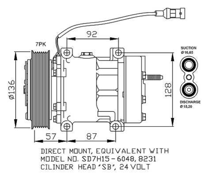 Compresor Aer Condiționat Original DAF CF 85 / XF 105 - Cod OEM 1641183 - imagine 2