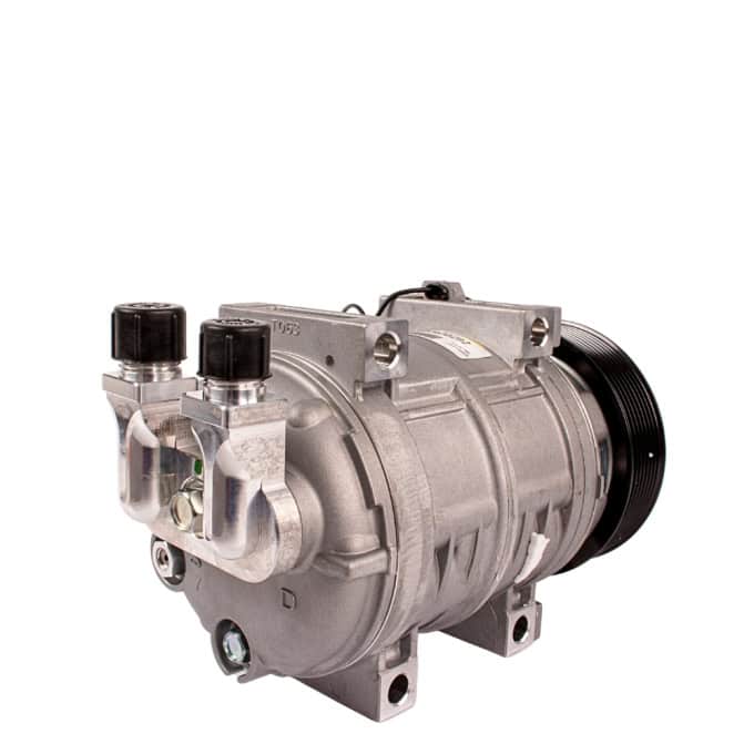 Compresor QP15XD/TM15, PV8, 123mm, 12V, fixare cu 4 șuruburi.