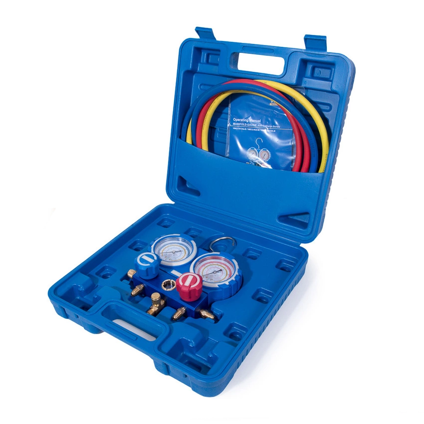 Set Baterie Manometre Aitcool pentru R32 și R410A cu Furtune Inlcuse 🛠️ - imagine 2