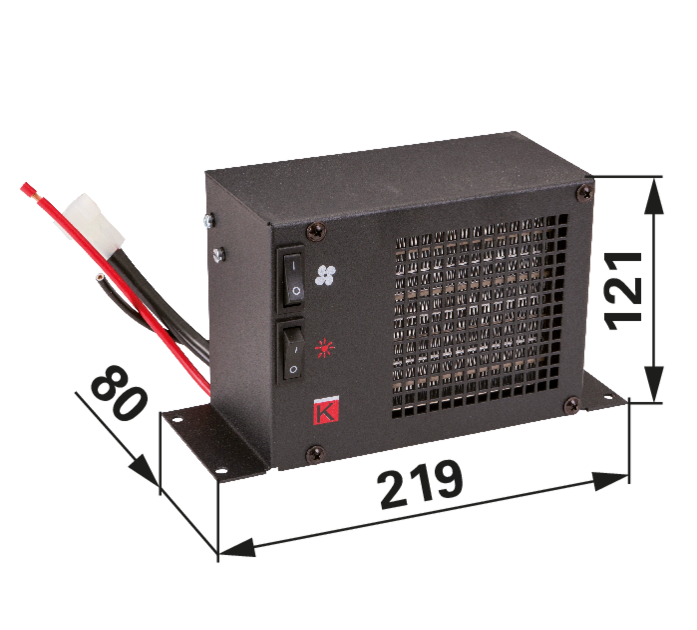 🔥Unitate de încălzire electrică Kalori MINIKÉLEC, 0,42 kW, 35A, 12V - imagine 4